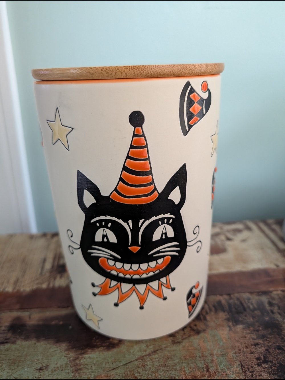 Eli And Ana Vintage Style Black Cat Halloween Decorative Canister - Picture 2 of 8